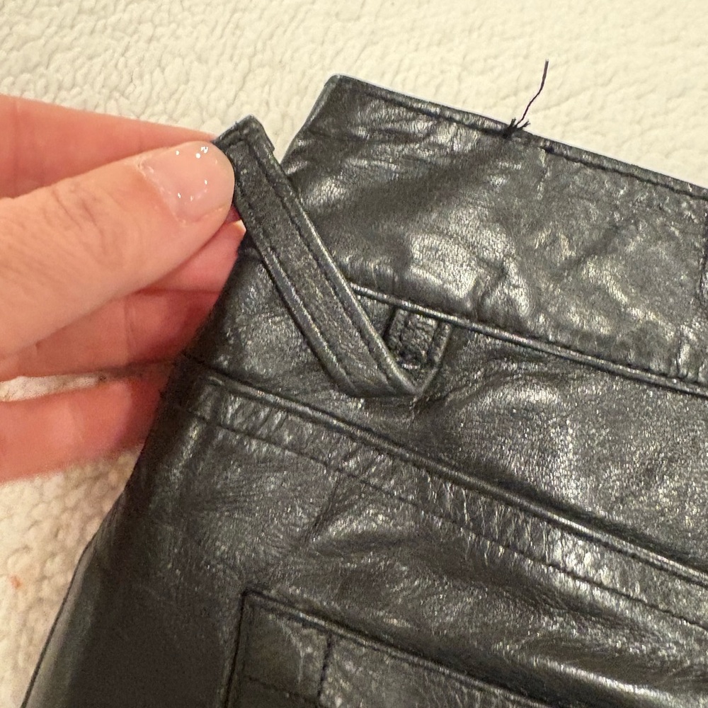 GAP Leather Ladies Boot Cut Pants - Size 10 - Picture 5 of 9